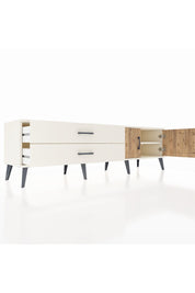 Hyperion TV Ünitesi Tek Raflı 2 Çekmeceli 2 Kapaklı 176x44x51 Aytaşı-Çam/Aytaşı