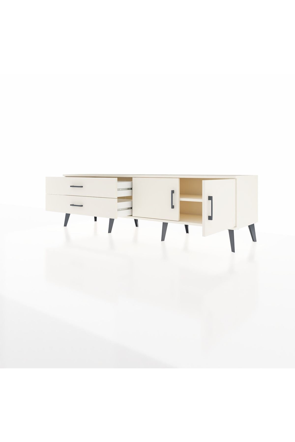 Hyperion TV Ünitesi Tek Raflı 2 Çekmeceli 2 Kapaklı 176x44x51 Aytaşı-Aytaşı/Aytaşı