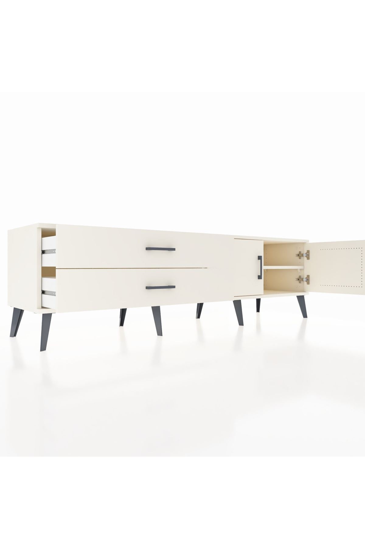 Hyperion TV Ünitesi Tek Raflı 2 Çekmeceli 2 Kapaklı 176x44x51 Aytaşı-Aytaşı/Aytaşı