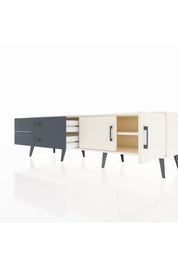 Hyperion TV Ünitesi Tek Raflı 2 Çekmeceli 2 Kapaklı 176x44x51 Aytaşı-Aytaşı/Antrasit