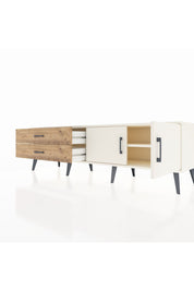 Hyperion TV Ünitesi Tek Raflı 2 Çekmeceli 2 Kapaklı 176x44x51 Aytaşı-Aytaşı/Çam