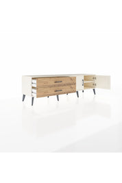 Hyperion TV Ünitesi Tek Raflı 2 Çekmeceli 2 Kapaklı 176x44x51 Aytaşı-Aytaşı/Çam