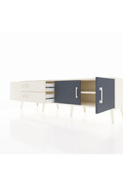 Hyperion TV Ünitesi Tek Raflı 2 Çekmeceli 2 Kapaklı 176x44x51 Aytaşı-Antrasit/Aytaşı