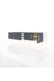 Hyperion TV Ünitesi Tek Raflı 2 Çekmeceli 2 Kapaklı 176x44x51 Aytaşı-Antrasit/Antrasit