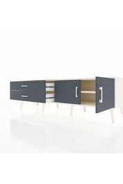 Hyperion TV Ünitesi Tek Raflı 2 Çekmeceli 2 Kapaklı 176x44x51 Aytaşı-Antrasit/Antrasit