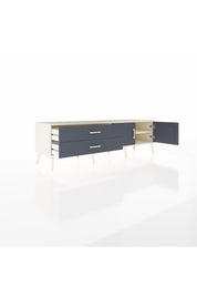 Hyperion TV Ünitesi Tek Raflı 2 Çekmeceli 2 Kapaklı 176x44x51 Aytaşı-Antrasit/Antrasit