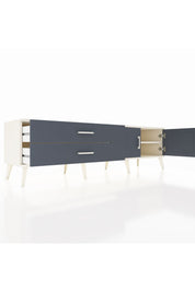 Hyperion TV Ünitesi Tek Raflı 2 Çekmeceli 2 Kapaklı 176x44x51 Aytaşı-Antrasit/Antrasit