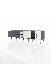 Hyperion TV Ünitesi Tek Raflı 2 Çekmeceli 2 Kapaklı 176x44x51 Antrasit-Aytaşı/Antrasit