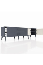 Hyperion TV Ünitesi Tek Raflı 2 Çekmeceli 2 Kapaklı 176x44x51 Antrasit-Aytaşı/Antrasit