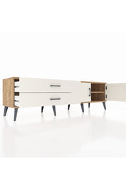 Hyperion TV Ünitesi Tek Raflı 2 Çekmeceli 2 Kapaklı 176x44x51 Çam-Aytaşı/Aytaşı