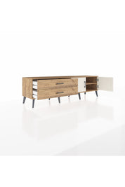 Hyperion TV Ünitesi Tek Raflı 2 Çekmeceli 2 Kapaklı 176x44x51 Çam-Aytaşı/Çam