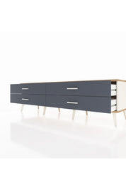 Hyperion TV Ünitesi 4 Çekmeceli  176x44x51 Aytaşı-Çam/Antrasit