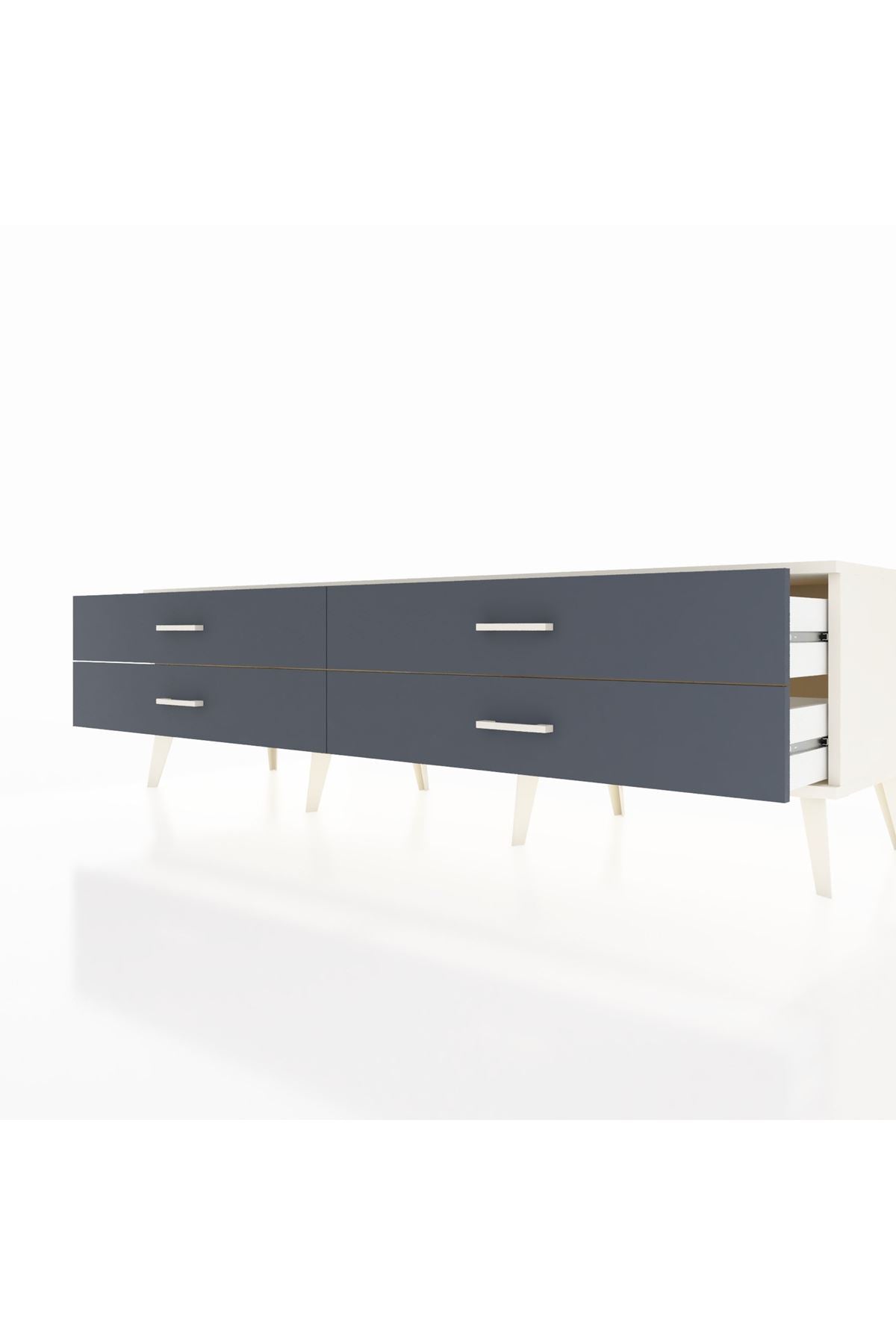 Hyperion TV Ünitesi 4 Çekmeceli  176x44x51 Aytaşı-Aytaşı/Antrasit