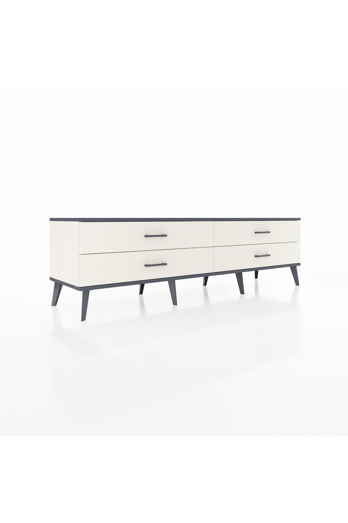 Hyperion TV Ünitesi 4 Çekmeceli  176x44x51 Aytaşı-Antrasit/Aytaşı