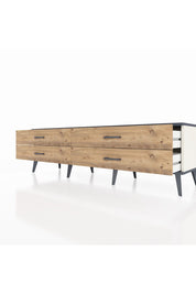 Hyperion TV Ünitesi 4 Çekmeceli  176x44x51 Aytaşı-Antrasit/Çam