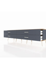 Hyperion TV Ünitesi 4 Çekmeceli  176x44x51 Antrasit-Çam/Antrasit