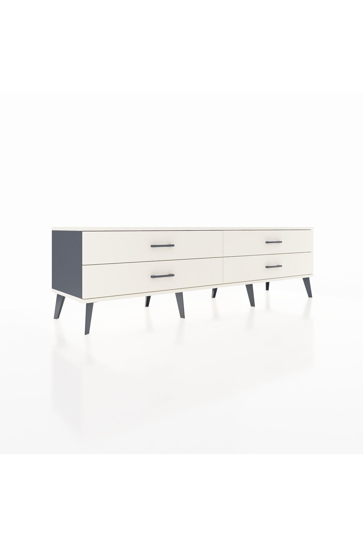 Hyperion TV Ünitesi 4 Çekmeceli  176x44x51 Antrasit-Aytaşı/Aytaşı