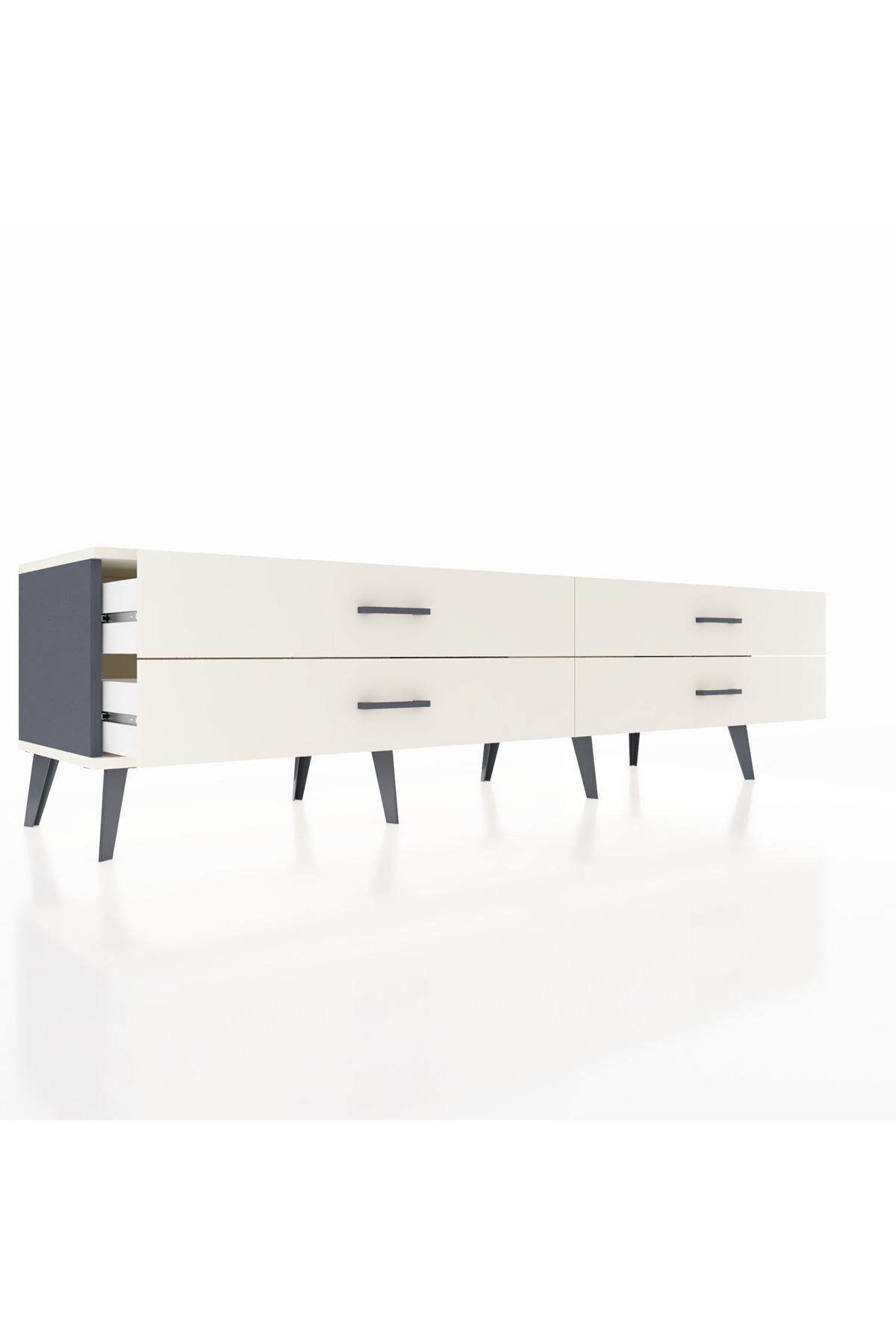 Hyperion TV Ünitesi 4 Çekmeceli  176x44x51 Antrasit-Aytaşı/Aytaşı