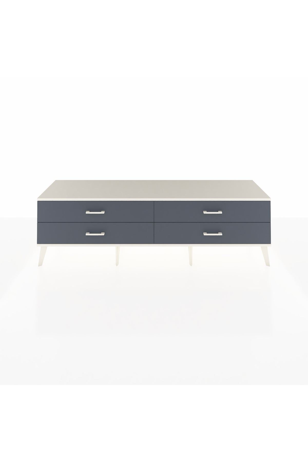 Hyperion TV Ünitesi 4 Çekmeceli  176x44x51 Antrasit-Aytaşı/Antrasit