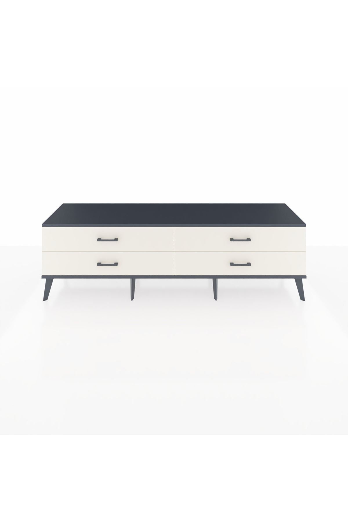 Hyperion TV Ünitesi 4 Çekmeceli  176x44x51 Antrasit-Antrasit/Aytaşı