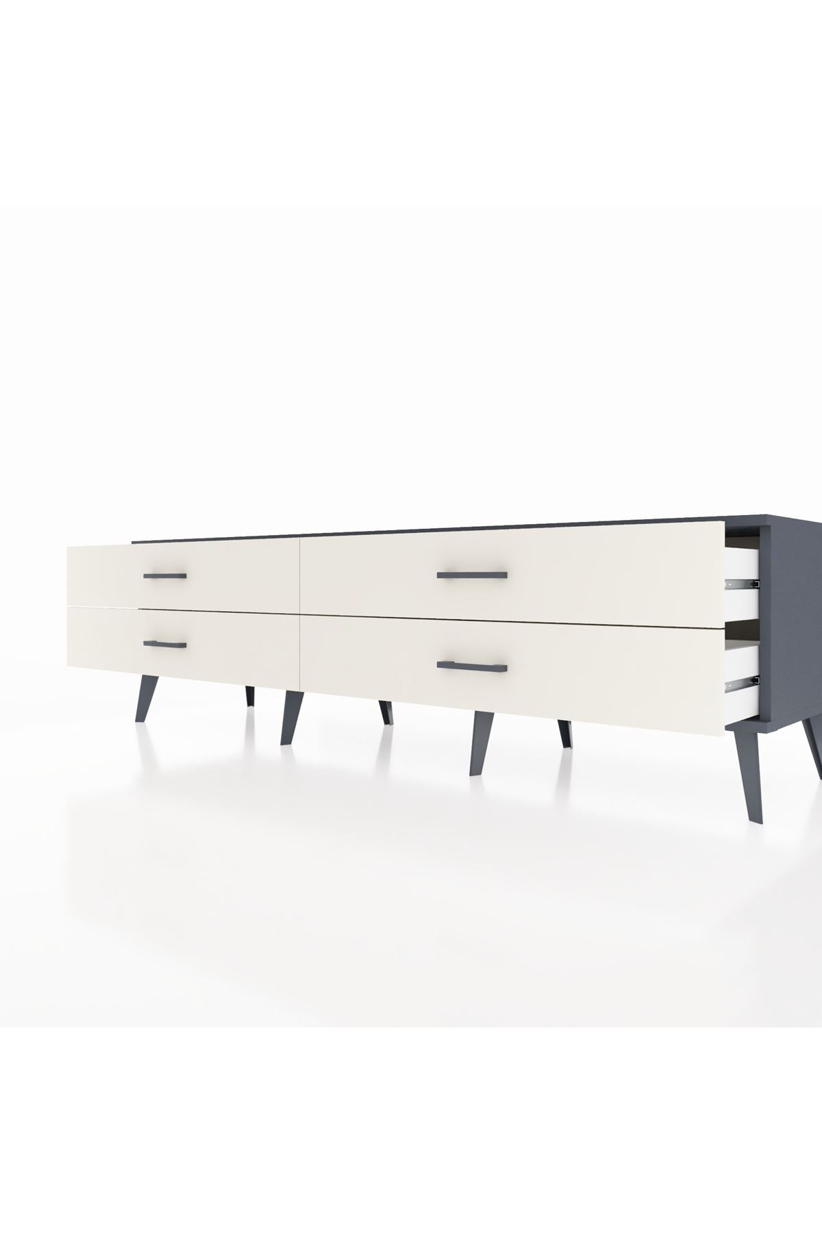 Hyperion TV Ünitesi 4 Çekmeceli  176x44x51 Antrasit-Antrasit/Aytaşı