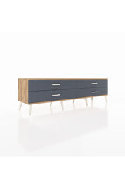 Hyperion TV Ünitesi 4 Çekmeceli  176x44x51 Çam-Çam/Antrasit