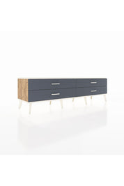 Hyperion TV Ünitesi 4 Çekmeceli  176x44x51 Çam-Aytaşı/Antrasit