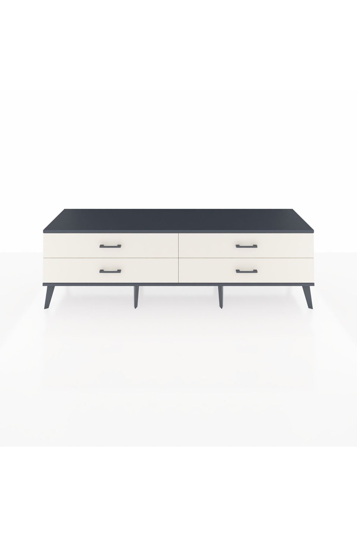 Hyperion TV Ünitesi 4 Çekmeceli  176x44x51 Çam-Antrasit/Aytaşı