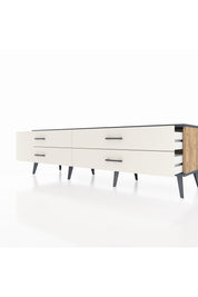 Hyperion TV Ünitesi 4 Çekmeceli  176x44x51 Çam-Antrasit/Aytaşı