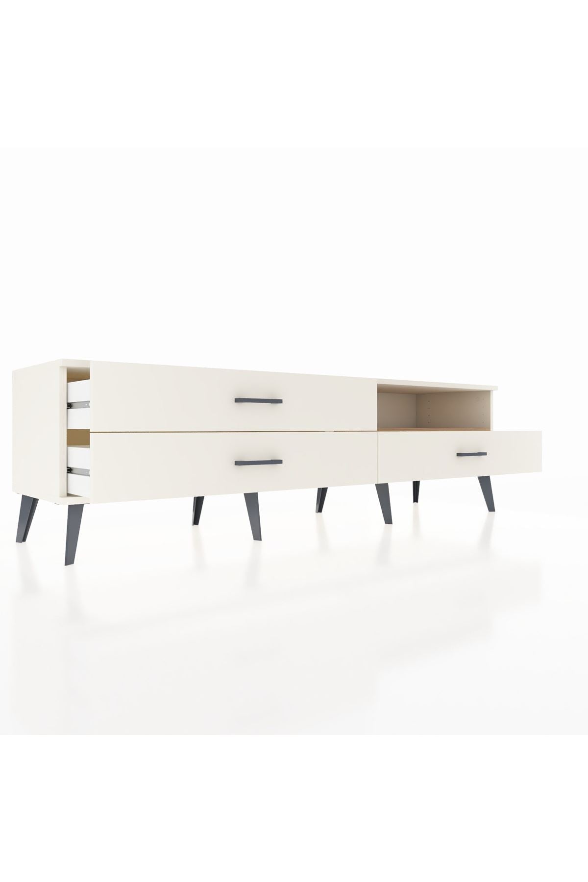 Hyperion TV Ünitesi Tek Raflı 3 Çekmeceli  176x44x51 Aytaşı-Çam/Aytaşı