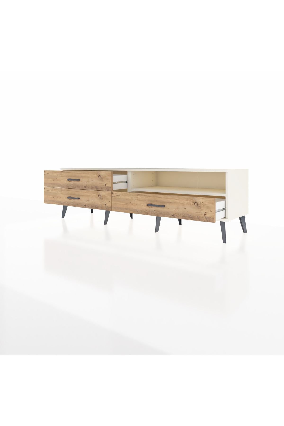 Hyperion TV Ünitesi Tek Raflı 3 Çekmeceli  176x44x51 Aytaşı-Aytaşı/Çam