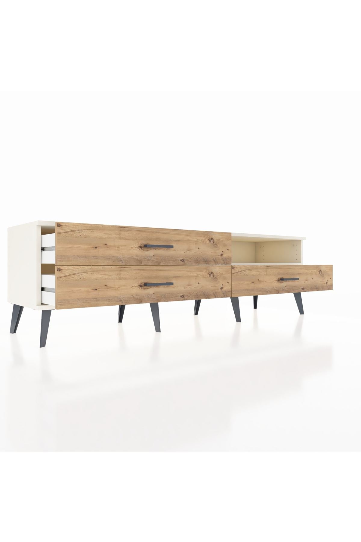 Hyperion TV Ünitesi Tek Raflı 3 Çekmeceli  176x44x51 Aytaşı-Aytaşı/Çam