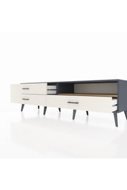 Hyperion TV Ünitesi Tek Raflı 3 Çekmeceli  176x44x51 Antrasit-Çam/Aytaşı