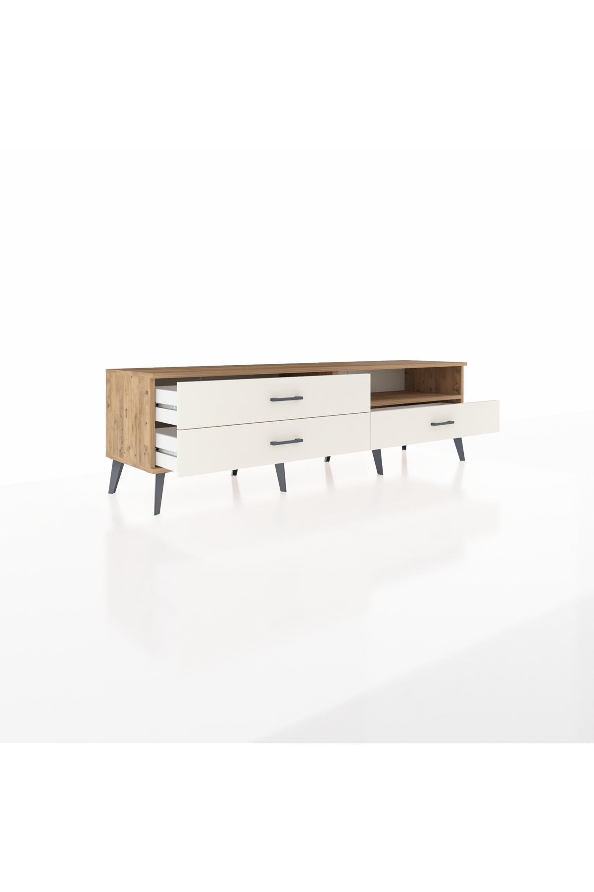 Hyperion TV Ünitesi Tek Raflı 3 Çekmeceli  176x44x51 Çam-Çam/Aytaşı