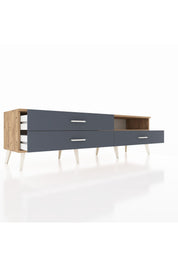 Hyperion TV Ünitesi Tek Raflı 3 Çekmeceli  176x44x51 Çam-Çam/Antrasit