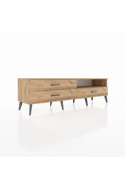 Hyperion TV Ünitesi Tek Raflı 3 Çekmeceli  176x44x51 Çam-Çam/Çam