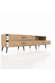 Hyperion TV Ünitesi Tek Raflı 3 Çekmeceli  176x44x51 Çam-Çam/Çam