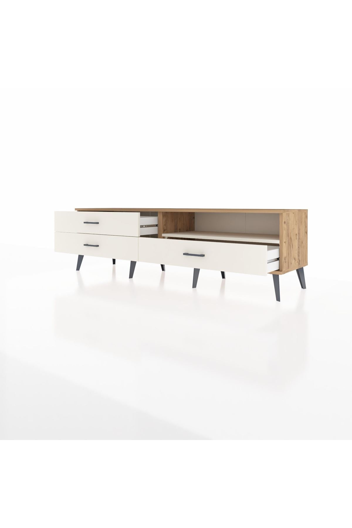 Hyperion TV Ünitesi Tek Raflı 3 Çekmeceli  176x44x51 Çam-Aytaşı/Aytaşı