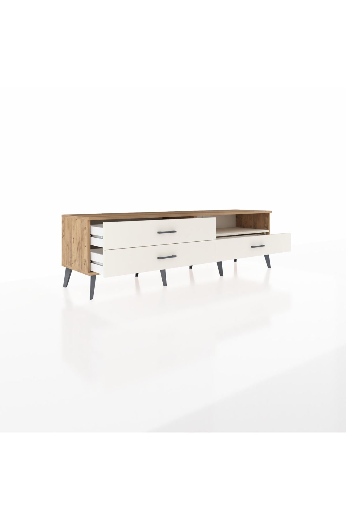 Hyperion TV Ünitesi Tek Raflı 3 Çekmeceli  176x44x51 Çam-Aytaşı/Aytaşı