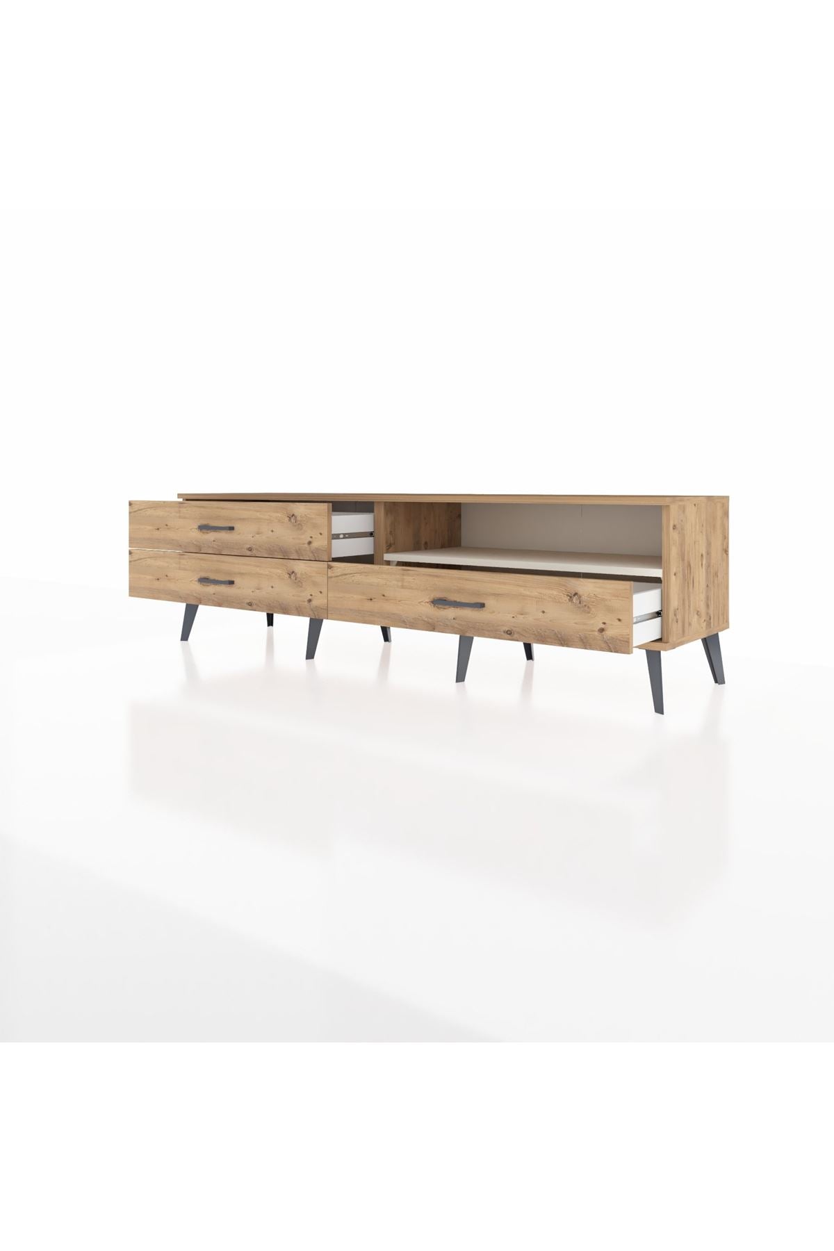 Hyperion TV Ünitesi Tek Raflı 3 Çekmeceli  176x44x51 Çam-Aytaşı/Çam