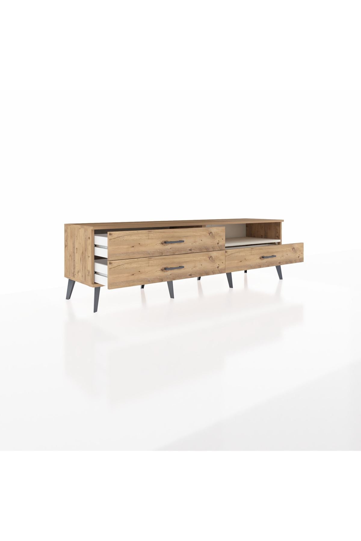 Hyperion TV Ünitesi Tek Raflı 3 Çekmeceli  176x44x51 Çam-Aytaşı/Çam