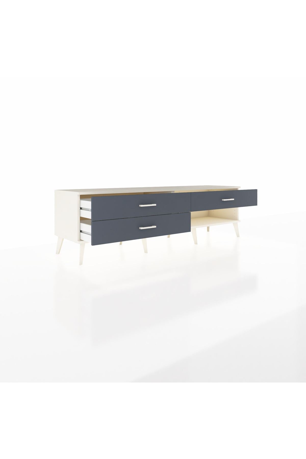 Hyperion TV Ünitesi 3 Çekmeceli  176x44x51 Aytaşı-Aytaşı/Antrasit