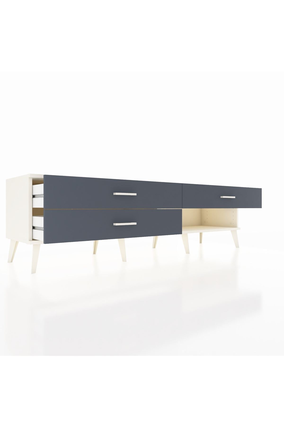 Hyperion TV Ünitesi 3 Çekmeceli  176x44x51 Aytaşı-Aytaşı/Antrasit