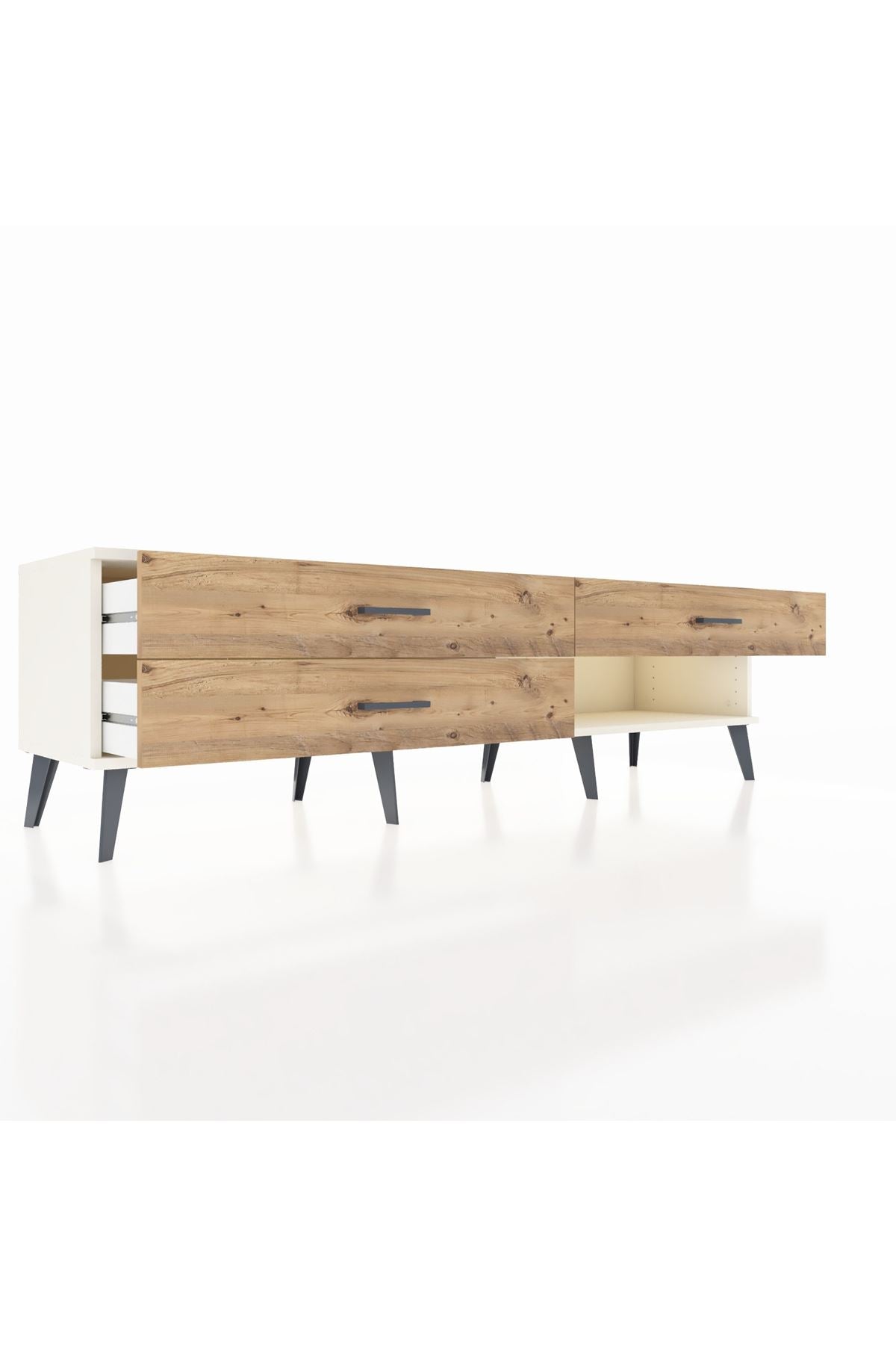 Hyperion TV Ünitesi 3 Çekmeceli  176x44x51 Aytaşı-Aytaşı/Çam