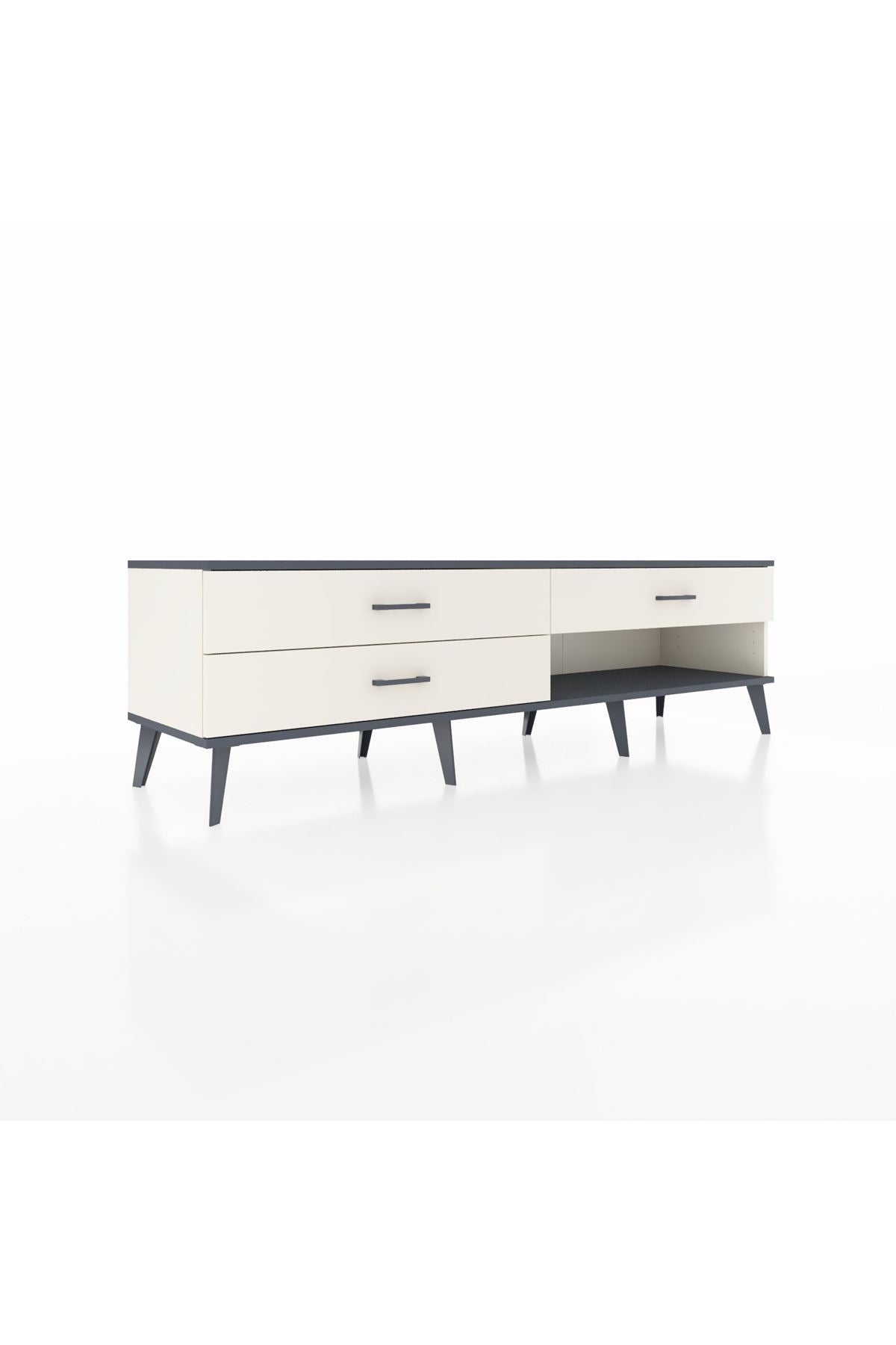 Hyperion TV Ünitesi 3 Çekmeceli  176x44x51 Aytaşı-Antrasit/Aytaşı