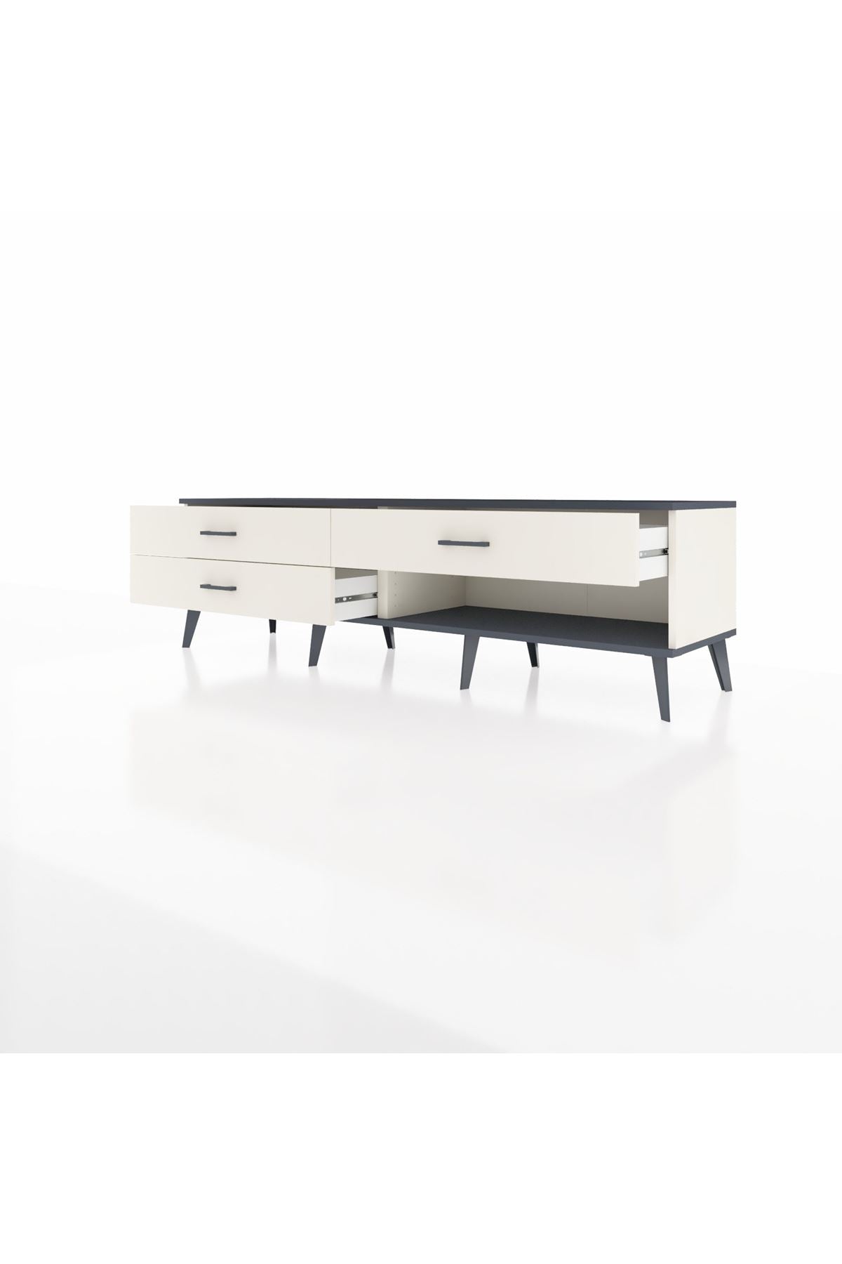 Hyperion TV Ünitesi 3 Çekmeceli  176x44x51 Aytaşı-Antrasit/Aytaşı