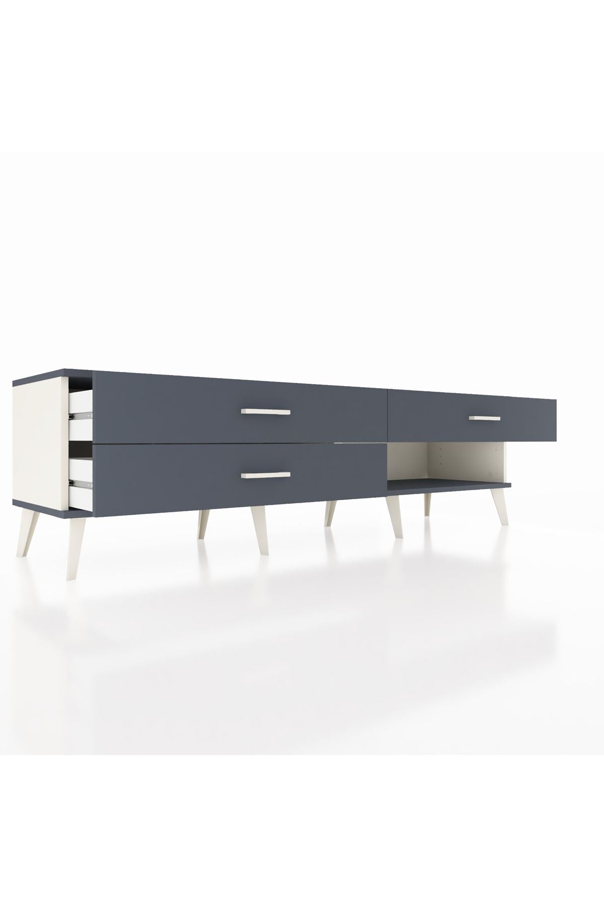 Hyperion TV Ünitesi 3 Çekmeceli  176x44x51 Aytaşı-Antrasit/Antrasit