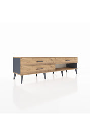 Hyperion TV Ünitesi 3 Çekmeceli  176x44x51 Antrasit-Çam/Çam