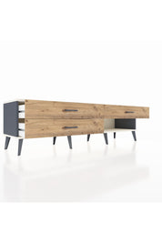 Hyperion TV Ünitesi 3 Çekmeceli  176x44x51 Antrasit-Aytaşı/Çam