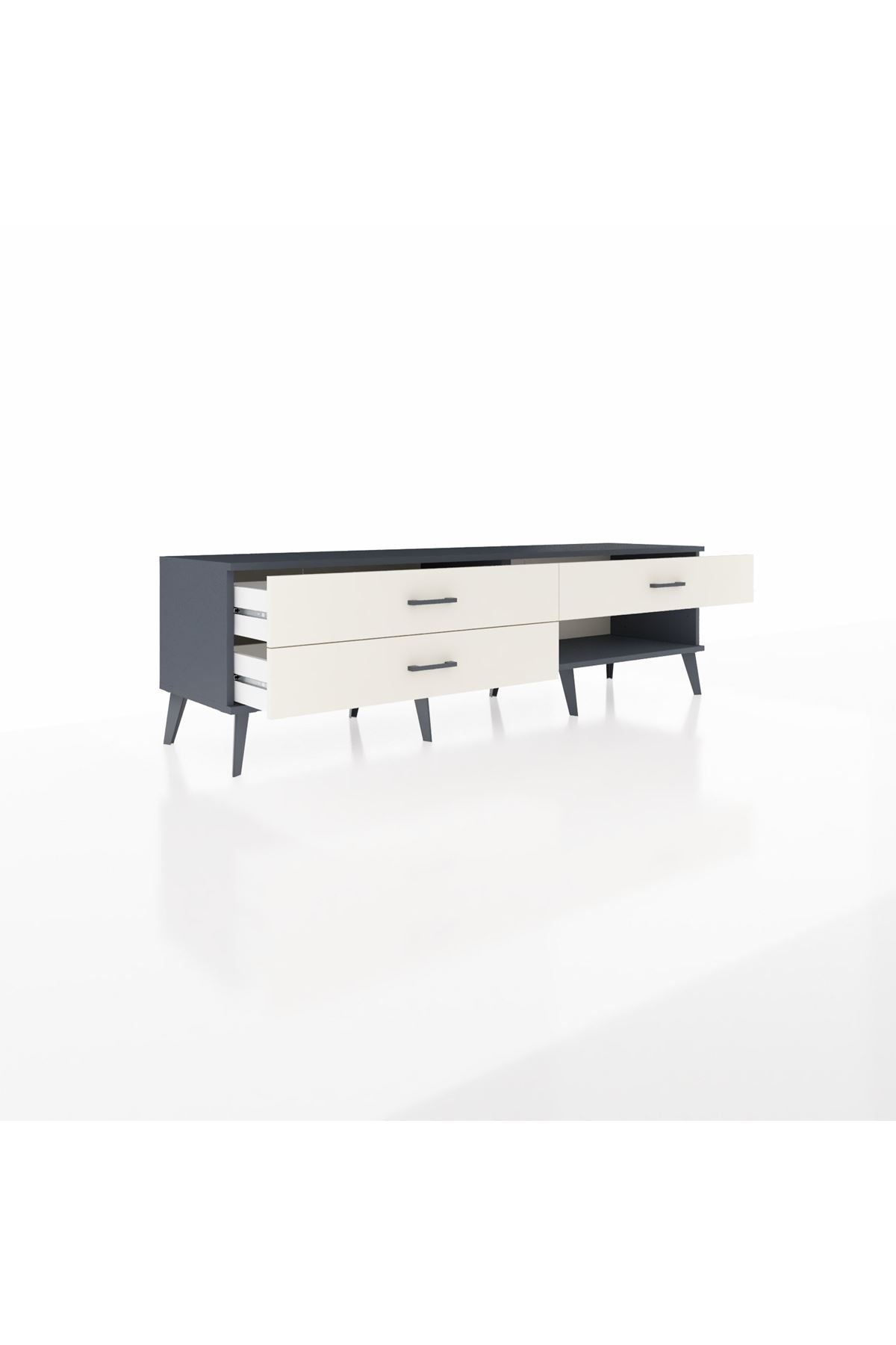 Hyperion TV Ünitesi 3 Çekmeceli  176x44x51 Antrasit-Antrasit/Aytaşı